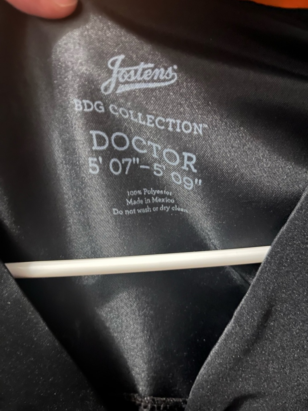 Black Academic (Doctors) Gown with Velvet Panels - Picture 2 of 4